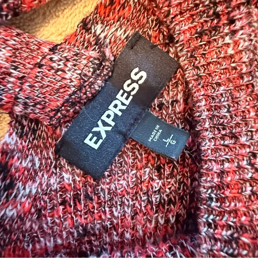 Express Oversized Knit Sweater with Criss Cross back - Picture 3 of 5